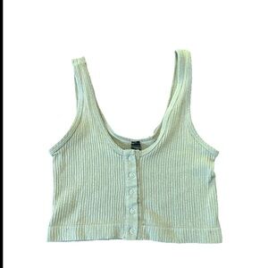 Urban Outfitters Out From Under Drew Ribbed SnapFront Bra Top XS/S Green/ brown